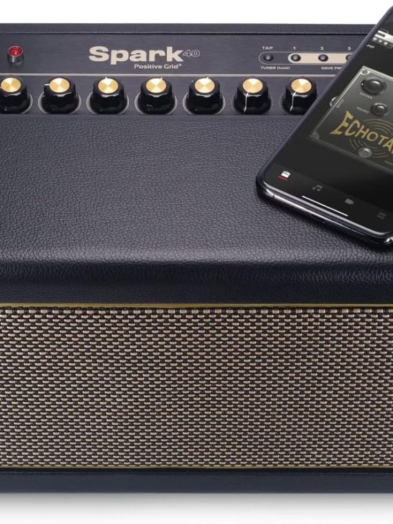 40-Watt Combo Practice Guitar Amplifier Electric Bass and Acoustic Guitar Amp with Spark Mobile App – Pearl