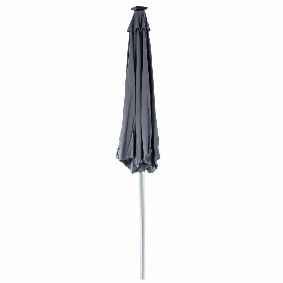 2026 Garden Parasol LED Lights Grey Canopy Patio Umbrella 3m