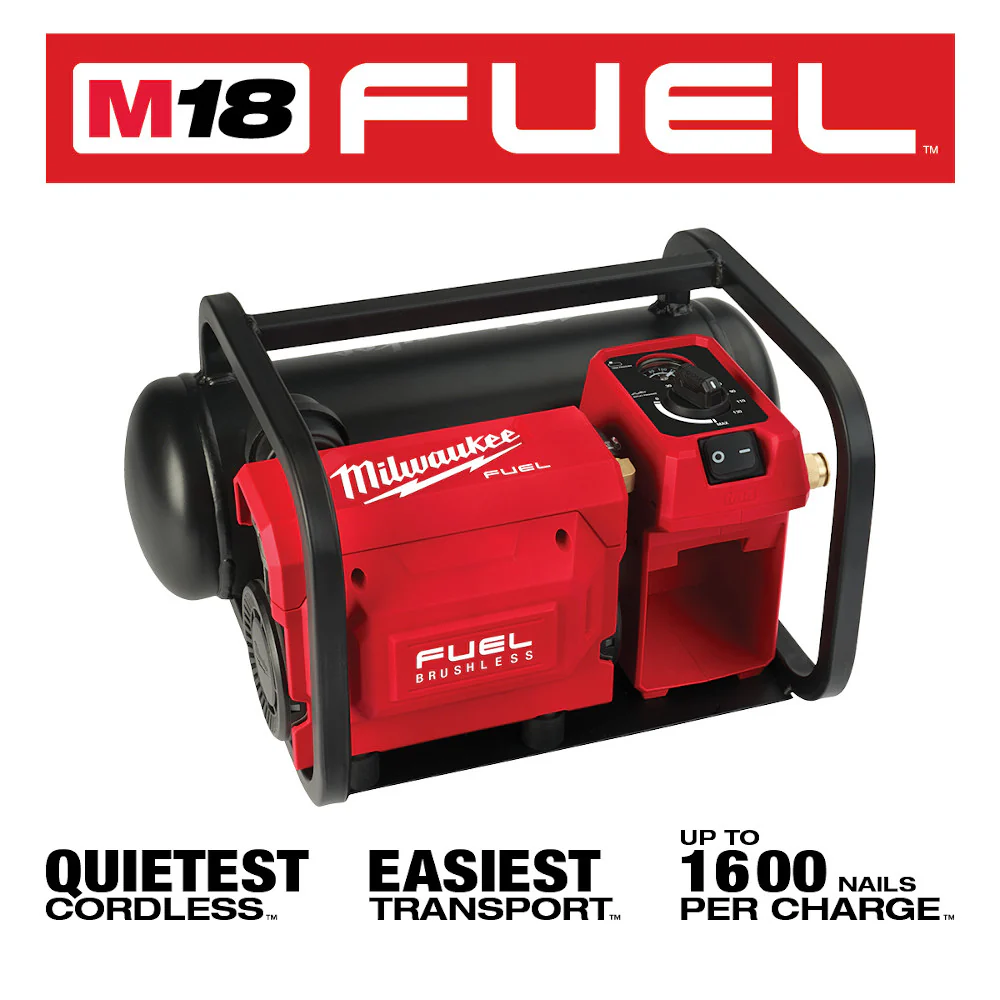 2026 Milwaukee 2840-80 M18 FUEL 18V 2 Gallon Quiet Air Compressor - Bare Tool Recon
