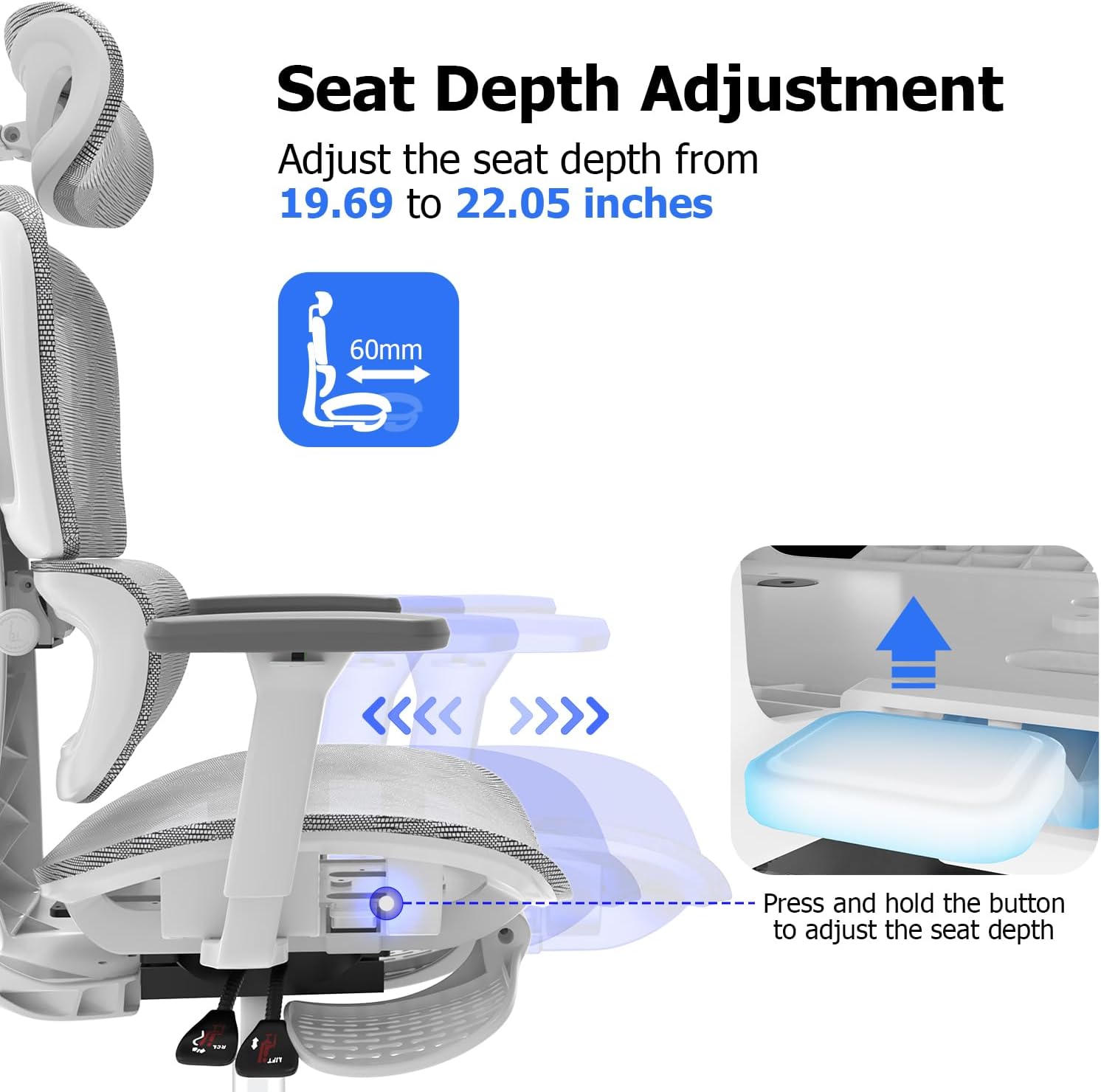 Ergonomic Mesh Office Chair with Adjustable Armrest