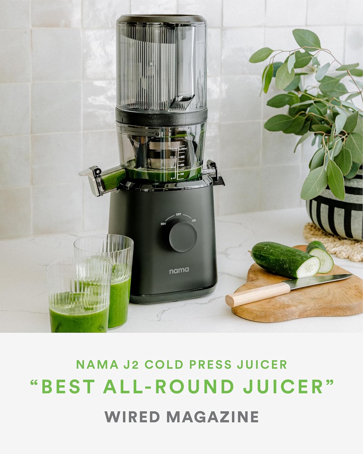 J2 Cold Press Juicer Hands-Free Masticating Juicer