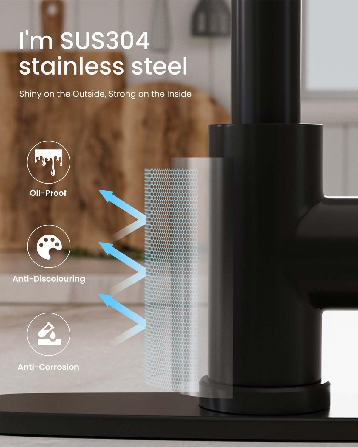 Black Touchless Kitchen Faucet with Soap Dispenser, Motion Sensor Activated Hands-Free Automatic Faucet for Sink with Pull Down Sprayer, Single Handle Smart Faucets for Kitchen Sink