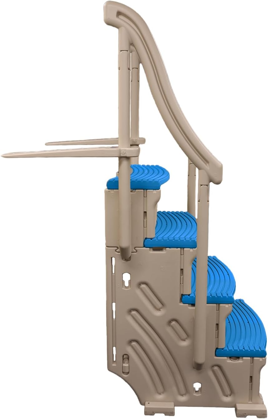 Confer Plastics Curve CCX-AG Pool Step with Grey Treads