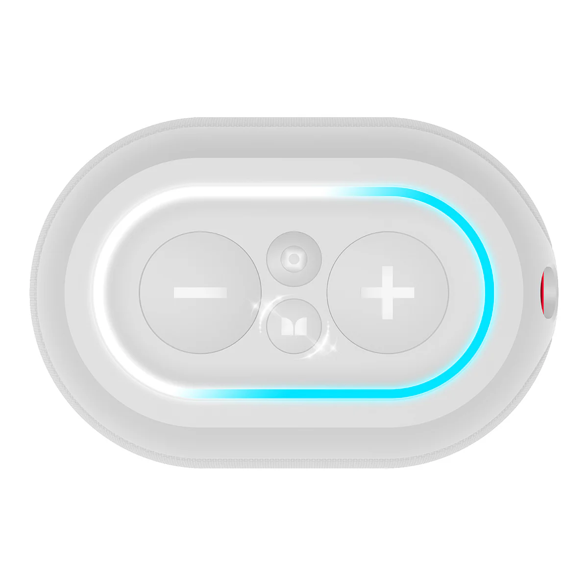 2026 Monster DNA One Waterproof Portable Bluetooth Speaker with Omnidirectional Sound & Qi Wireless Charging Base (White)