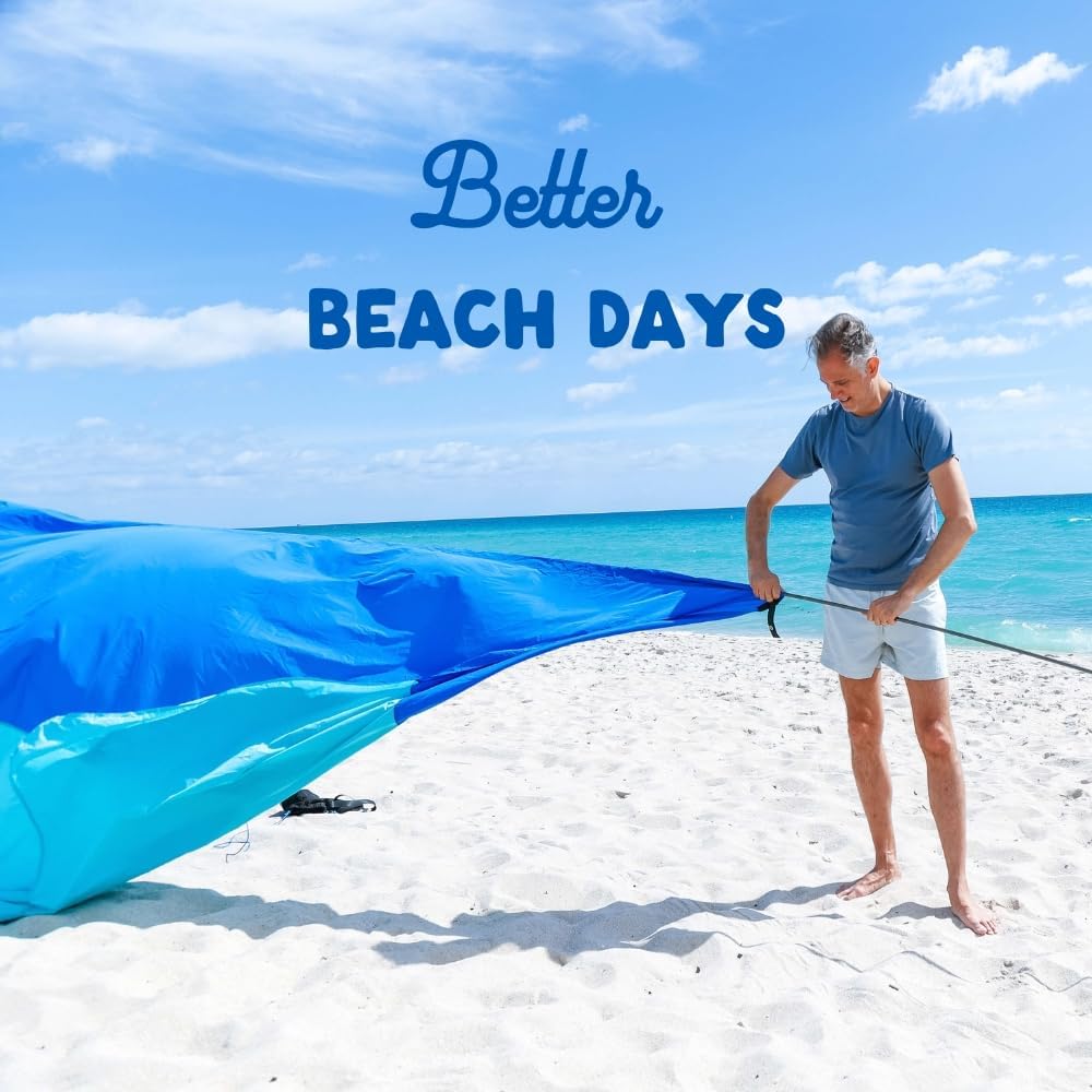 New Classic Wind-Powered Beach Shade for 8 People