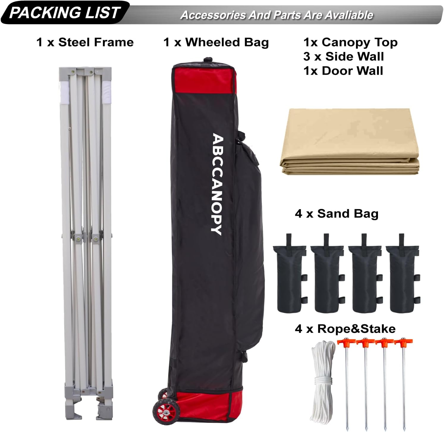 Easy Pop Up Canopy Tent 10×10 with Sidewalls