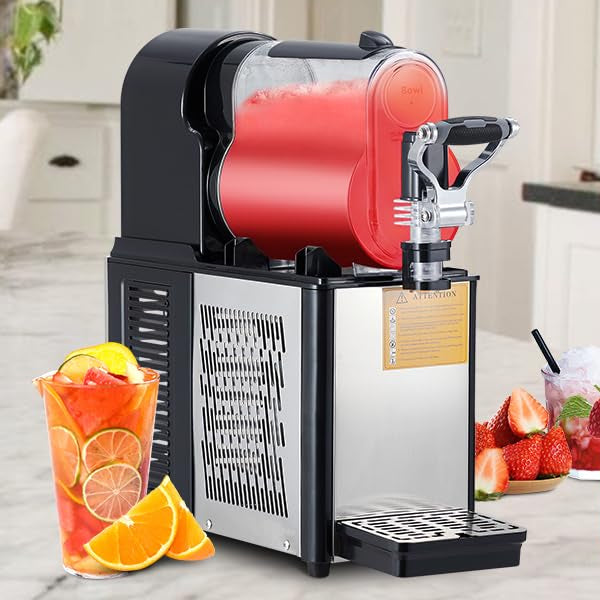 2026 Commercial Slushie Machine 3L Stainless Steel Self-Cleaning Slushy Maker for Frozen Drinks,Snow Melting Ideal for Home,Coffee Shop,Restaurant