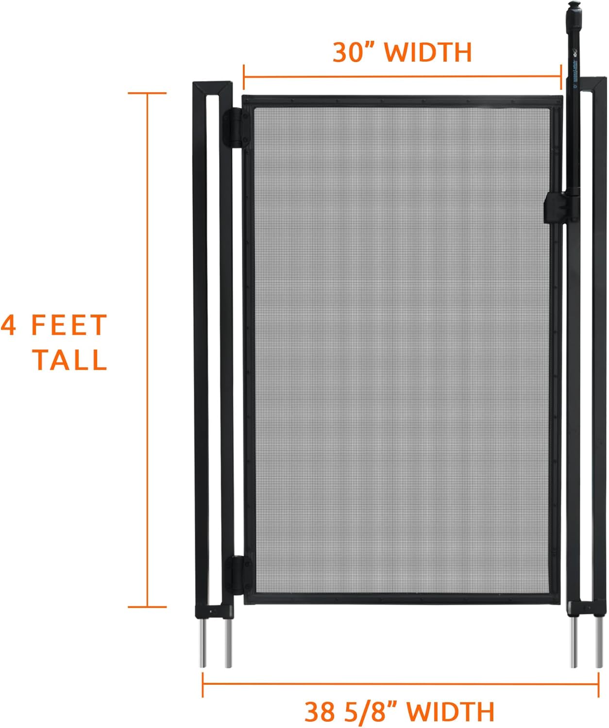 Pool Fence DIY Self-Closing Gate Kit – Black