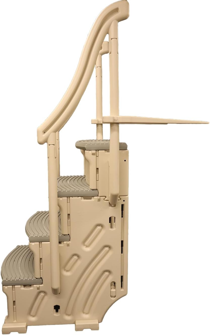 Confer Plastics Curve CCX-AG Pool Step with Grey Treads