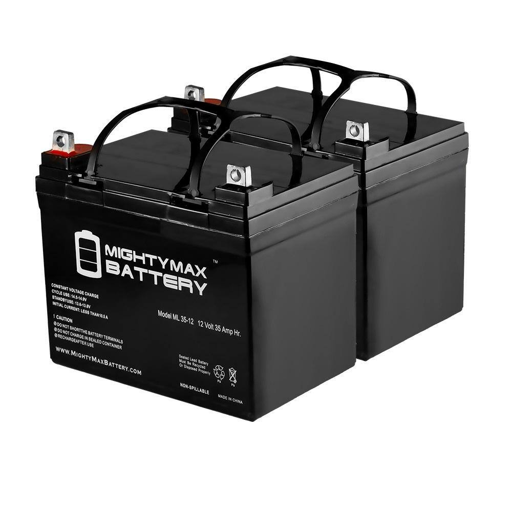 ML35-12 - 12V 35AH Battery for Pride Jazzy Select Electric Wheelchair - 2 Pack MAX3437160