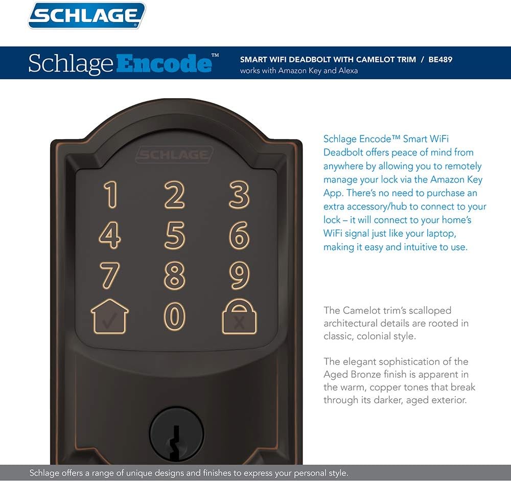 Encode Smart Wifi Deadbolt Lock – Keyless Entry