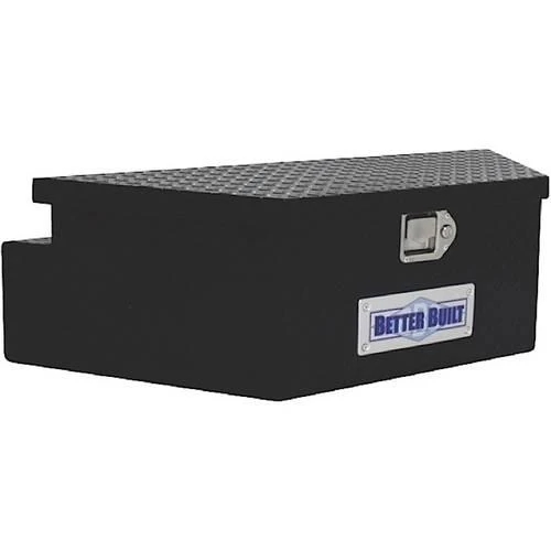 UTILITY TRAILER TONGUE TOOL BOX, BLACK, WIDE, V SHAPED 39INX16.5INX12IN