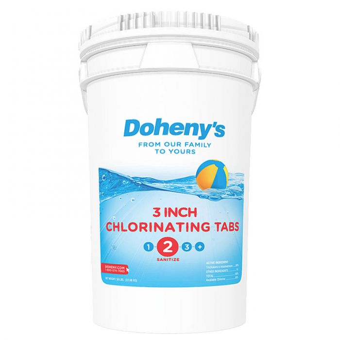 2026 Doheny’s 3 in Chlorine Tabs, 50 lb