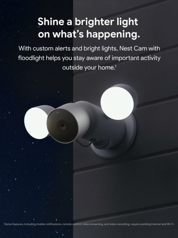 Google Nest Cam with Floodlight (Snow) Surveillance Camera