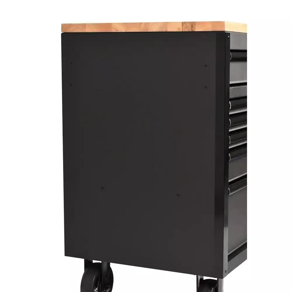 2026 Heavy Duty 61 in. W x 23 in. D 15-Drawer Mobile Workbench with Solid Wood Top