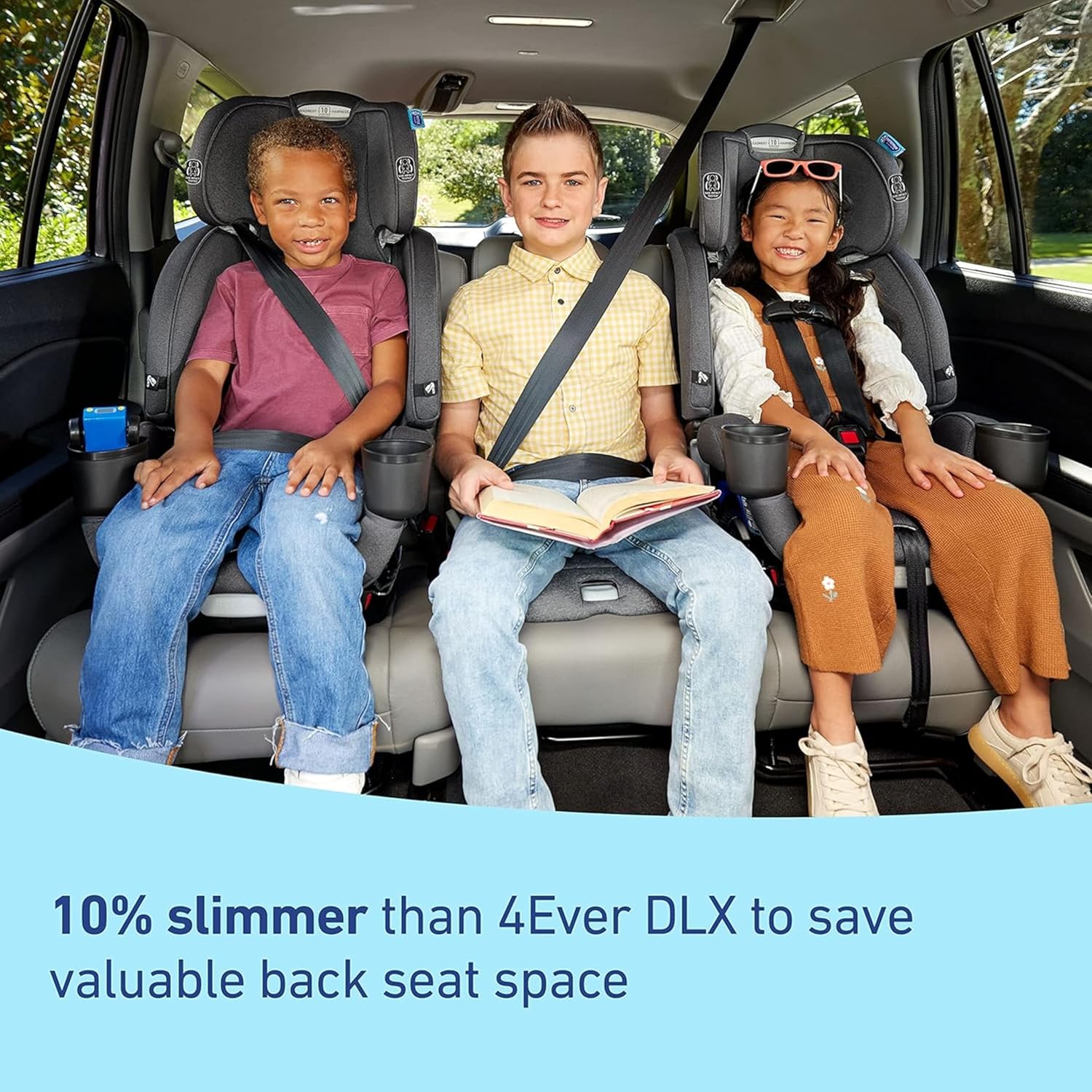 4Ever Dlx 4-In-1 Car Seat – Grey, Infant to Toddler