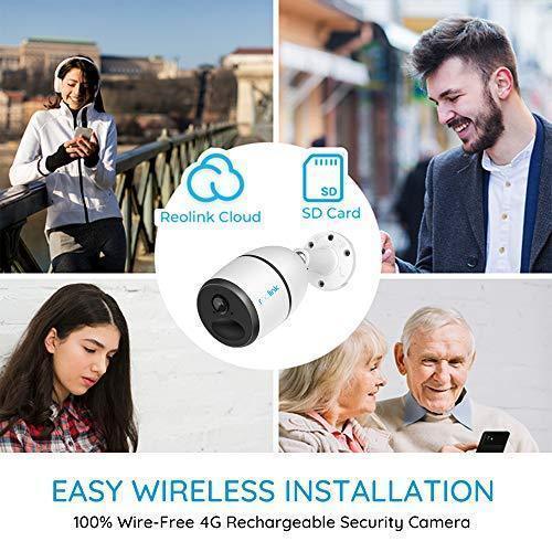2026 3G/4G LTE Outdoor Solar-Powered Celluar Security Camera, Wirefree Rechargeable Battery Camera System