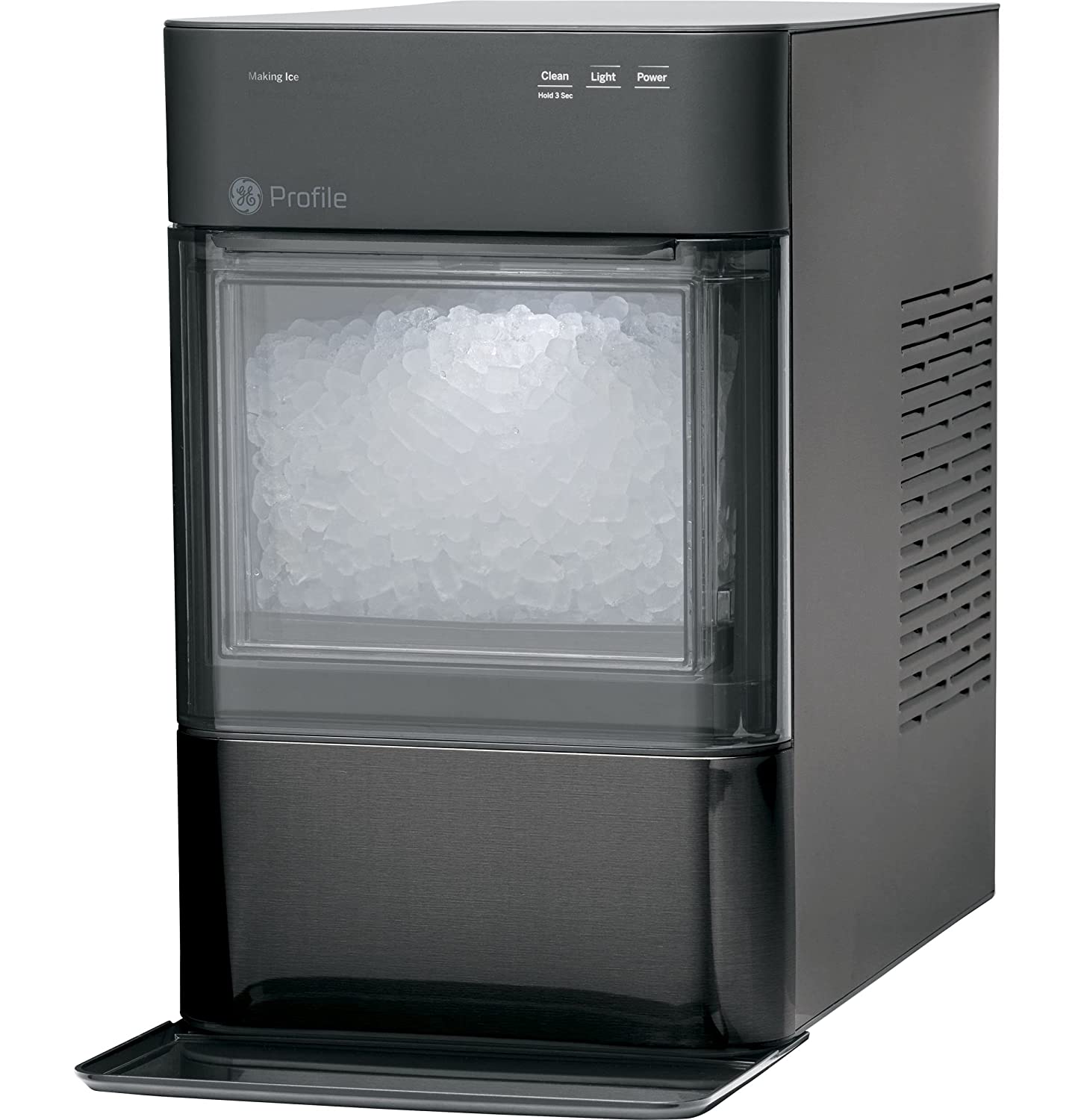 2.0 Countertop Nugget Ice Maker | Ice Machine with WiFi Connectivity | Smart Home Kitchen Essentials | Black Stainless