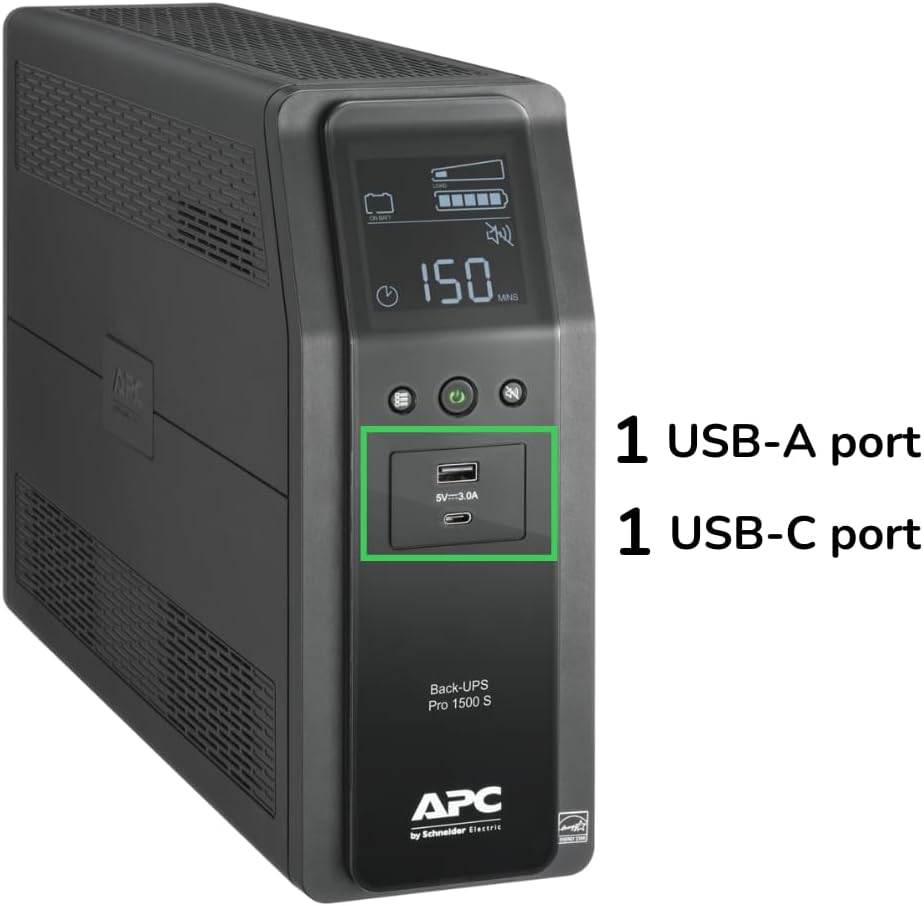 1500VA Sine Wave Battery Backup with USB Ports