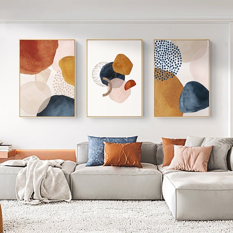Abstract Morandi Watercolor Line