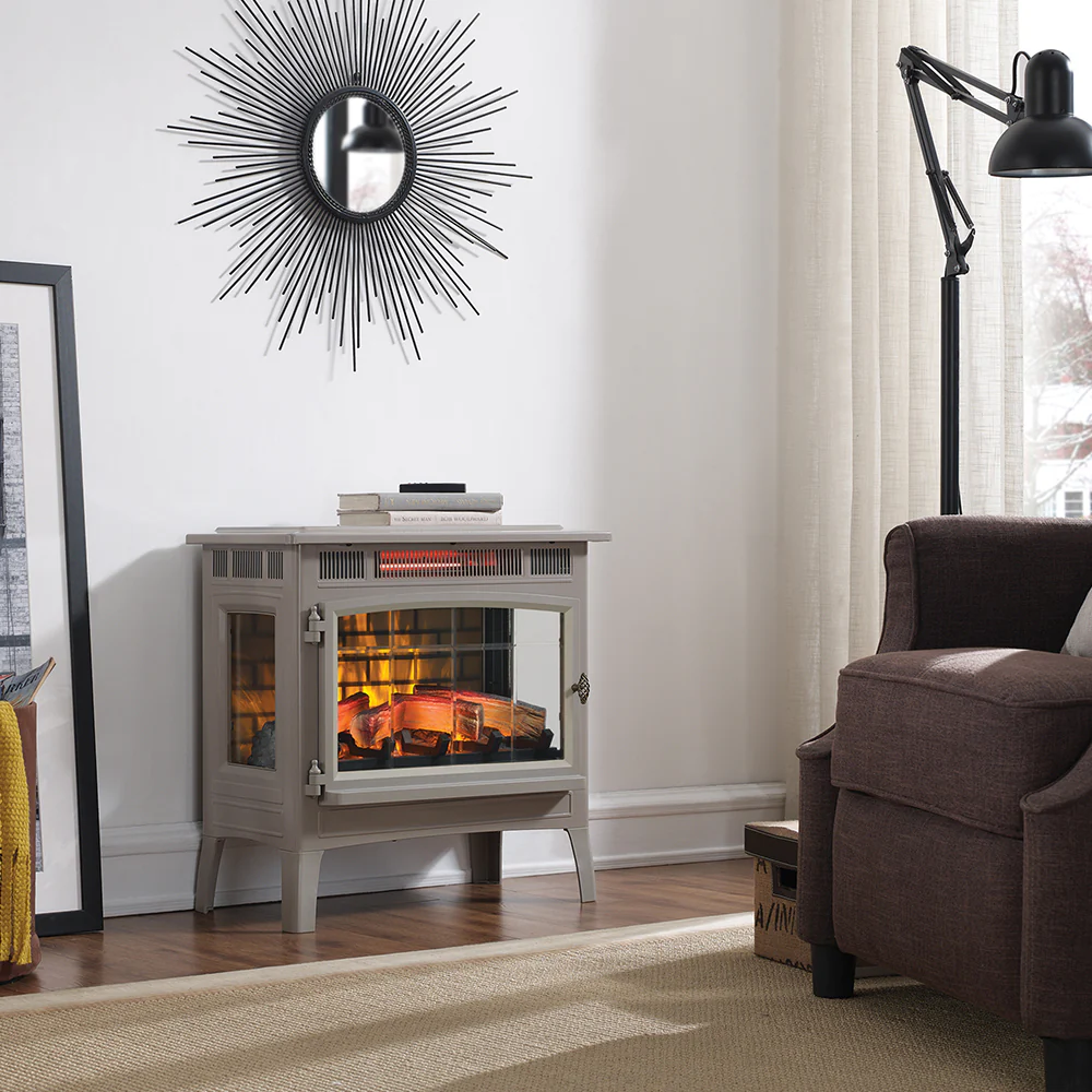 2026 Duraflame 3D French Grey Infrared Electric Fireplace Stove with Remote Control - DFI-5010-05