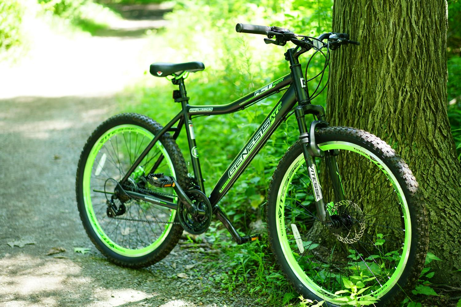 Genesis 27.5 RCT Mens Mountain Bike, Black/Green