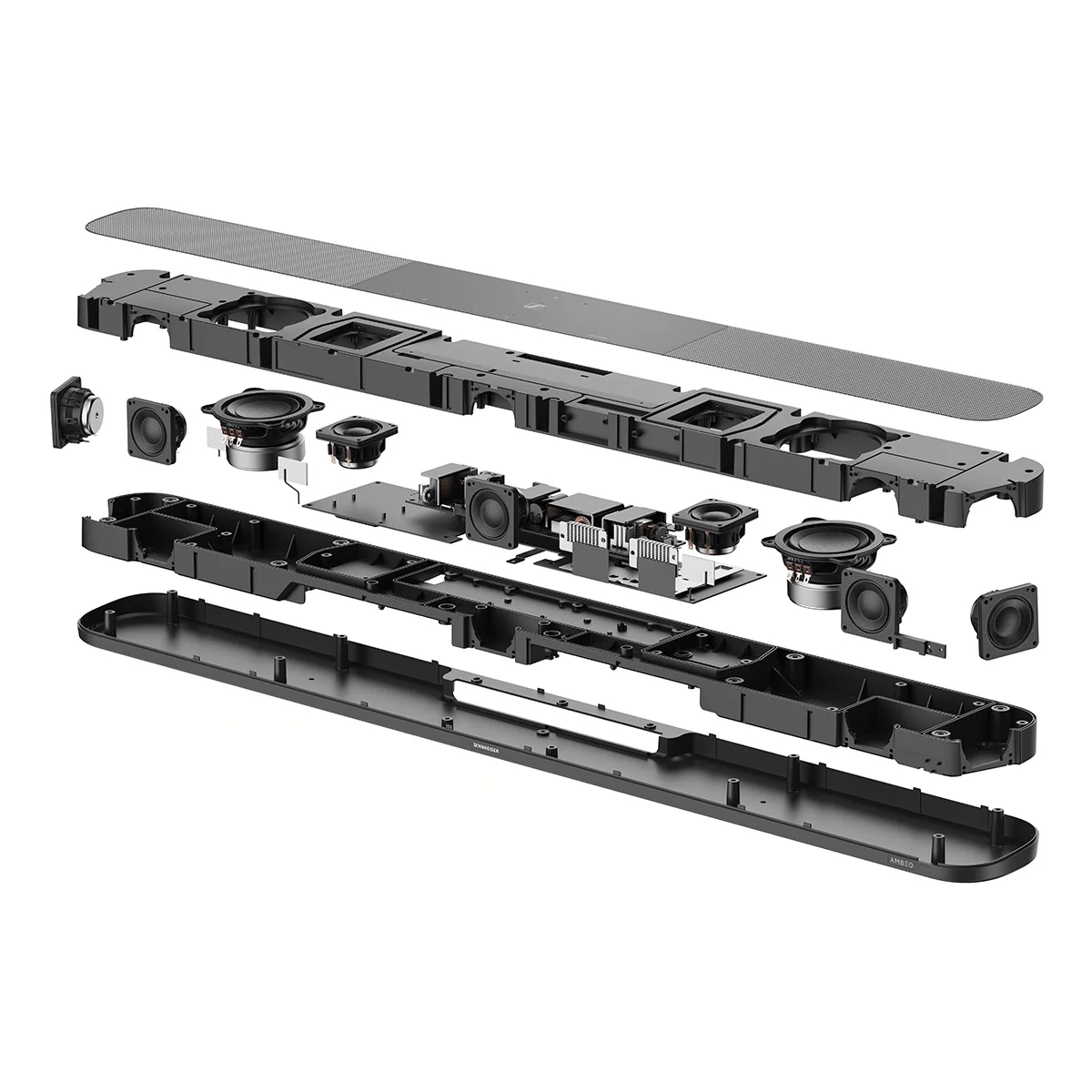 2026 Sennheiser AMBEO Soundbar Plus 7.1.4 Channel Soundbar with Dolby Atmos and DTS:X with Ambeo Sub 8in 350W Wireless Subwoofer with Bluetooth