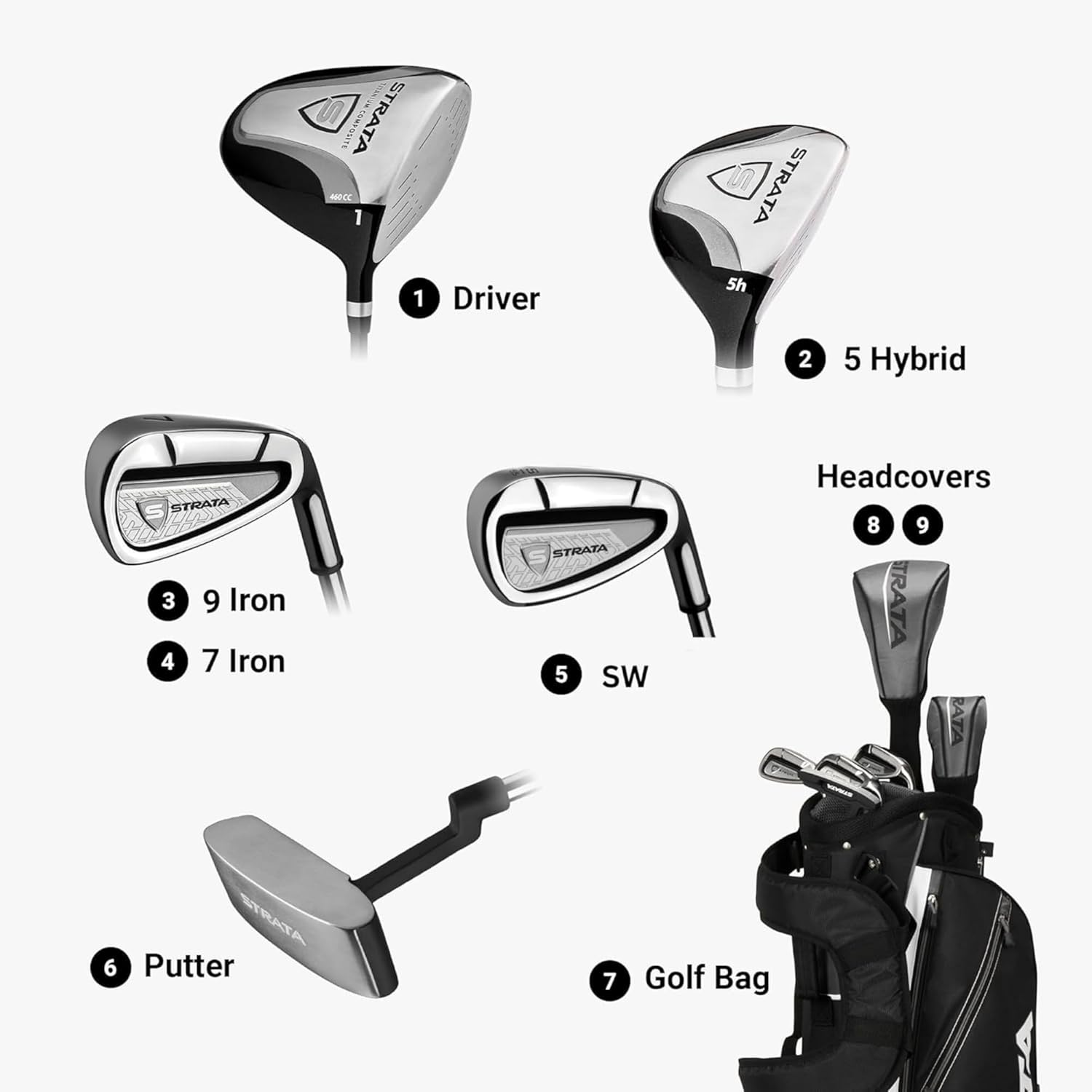 Callaway Golf Men’s Intro 9 Piece Set – Right Hand