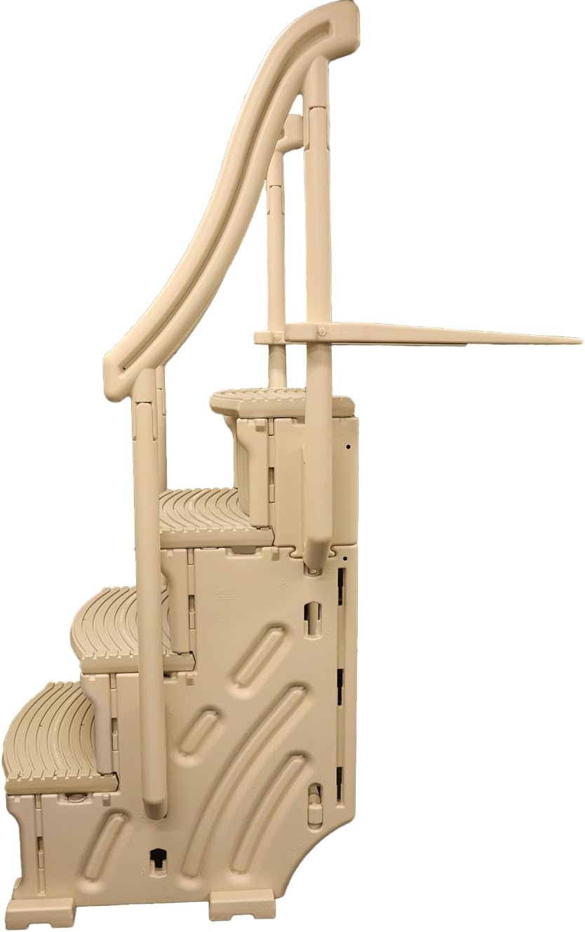 Confer Plastics Curve CCX-AG Pool Step with Grey Treads