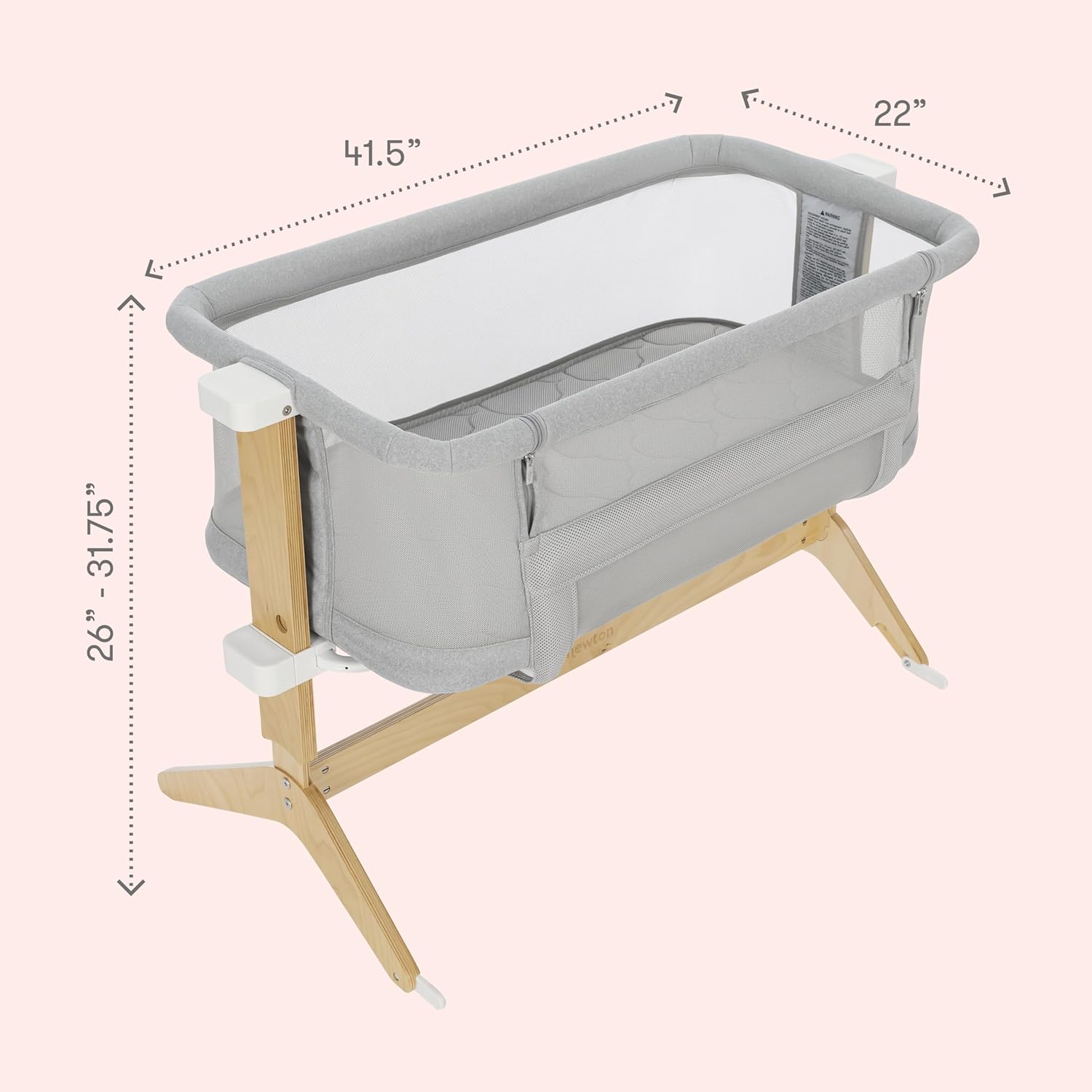 BABY Bassinet & Bedside Sleeper with Washable Mattress