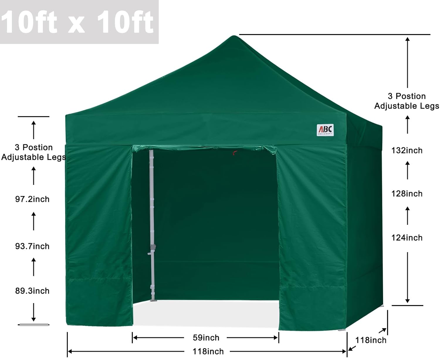 Easy Pop Up Canopy Tent 10×10 with Sidewalls
