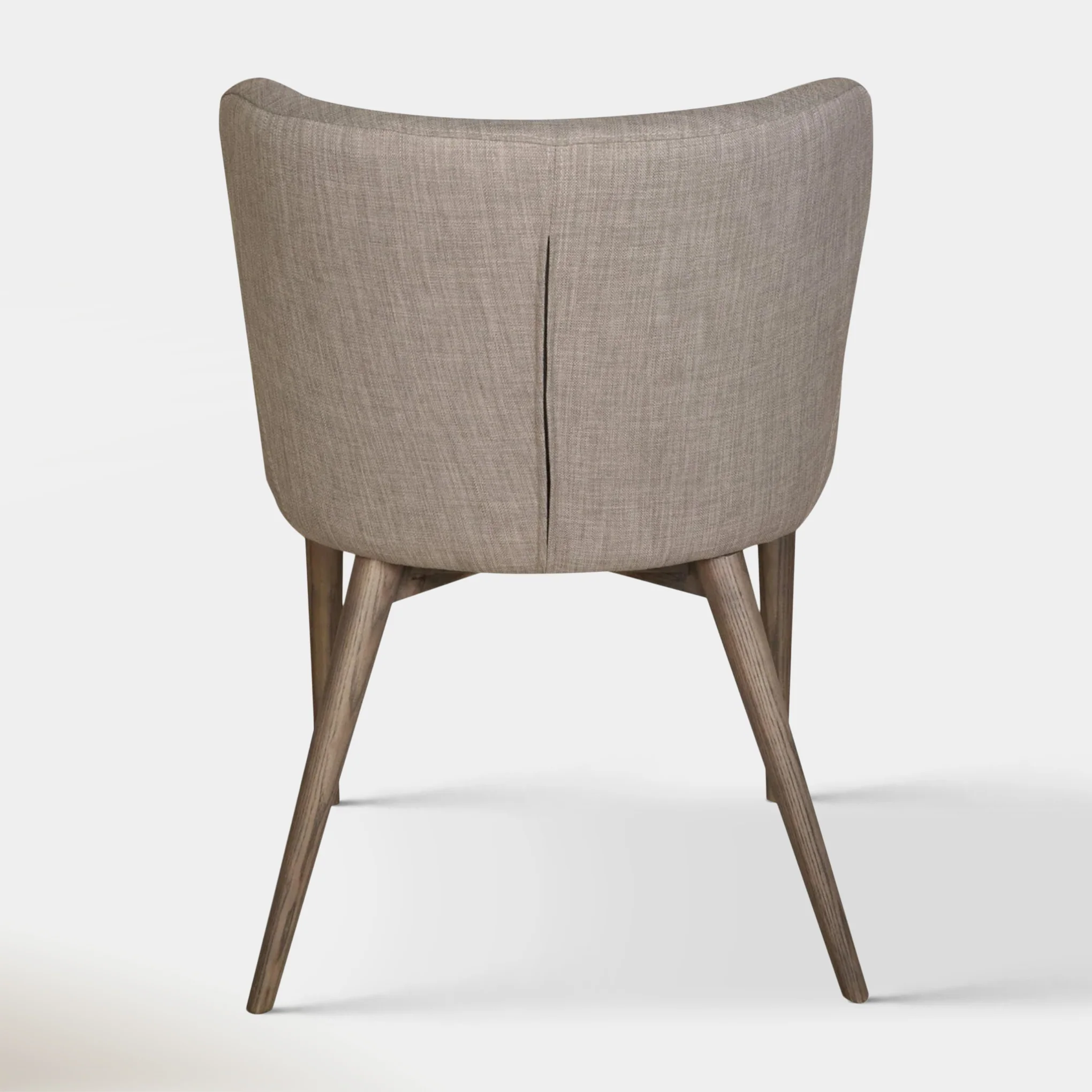 Hugo Collection Dining Chair – Light Grey Fabric with Smokey Ash Wood Legs