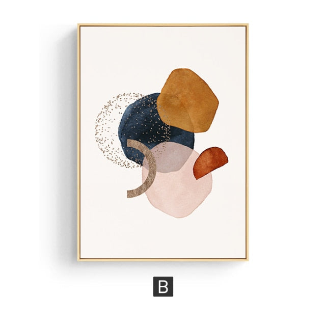 Abstract Morandi Watercolor Line