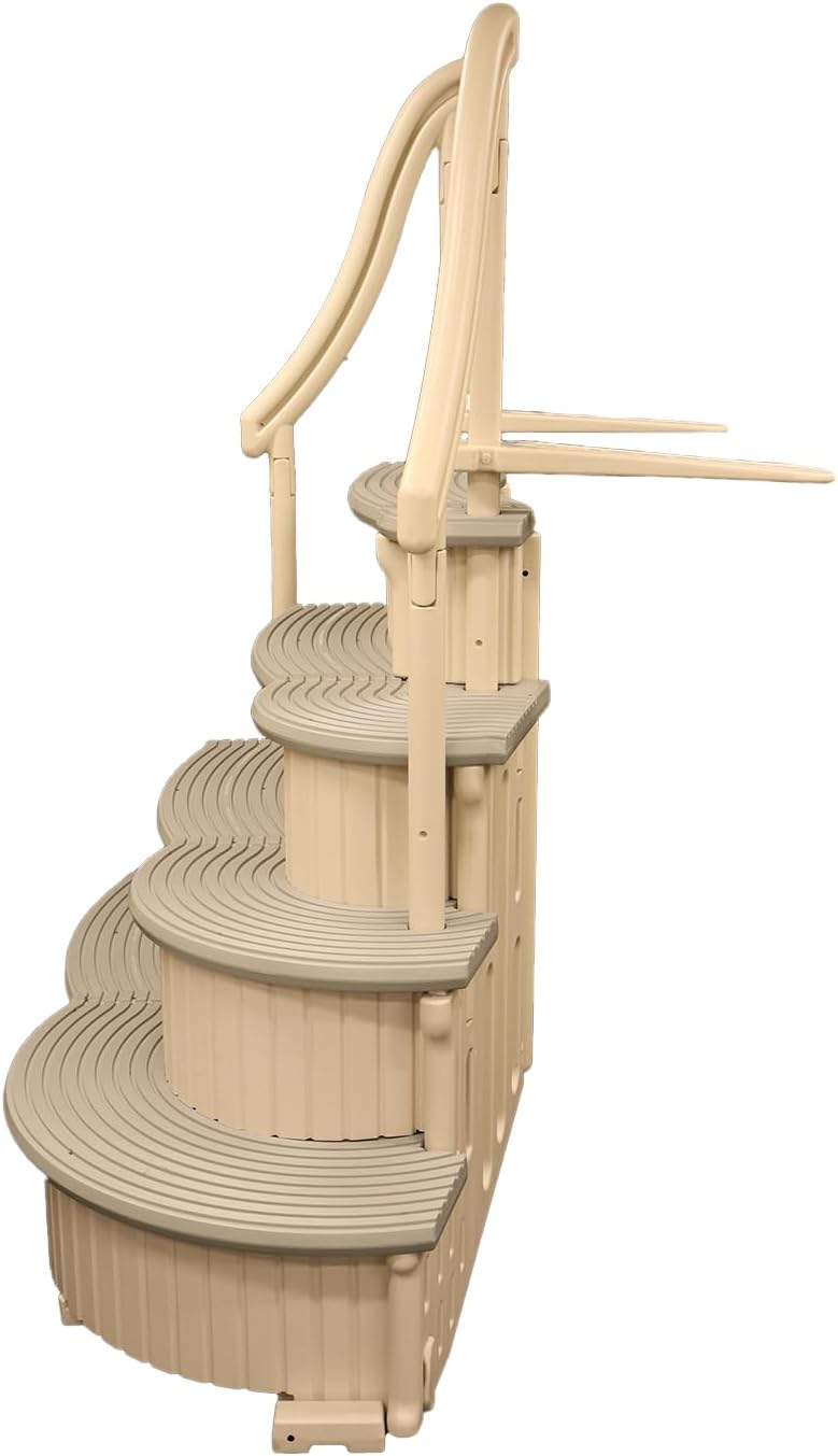 Confer Plastics Curve CCX-AG Pool Step with Grey Treads