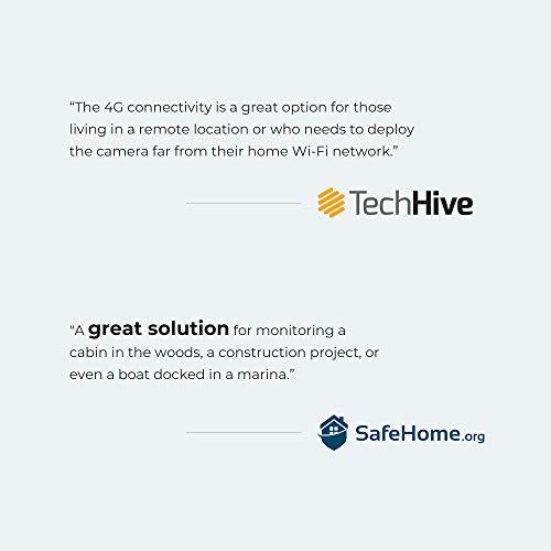 2026 3G/4G LTE Outdoor Solar-Powered Celluar Security Camera, Wirefree Rechargeable Battery Camera System