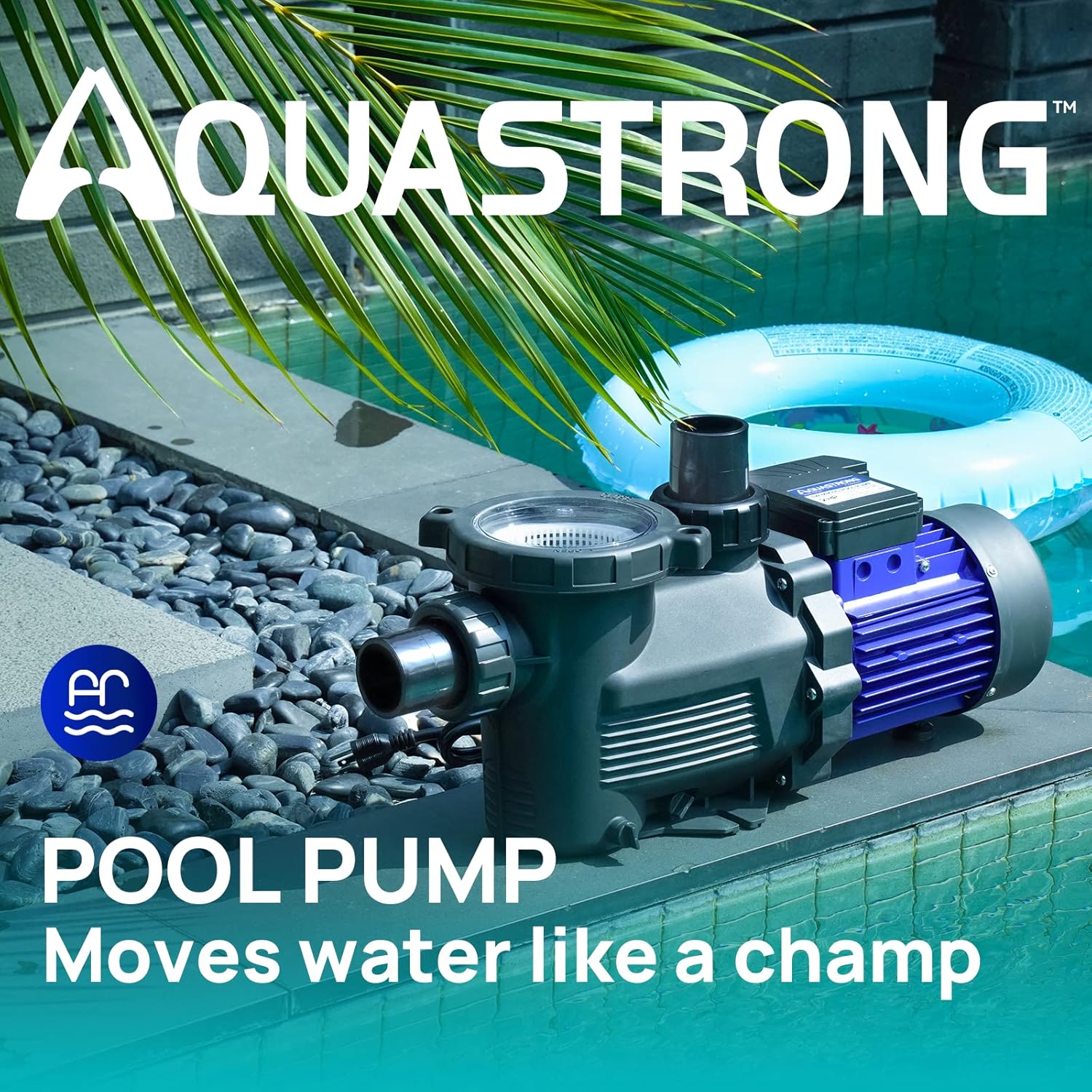 In/Above Ground Pool Pump, 2HP Single Speed, 8917 GPH