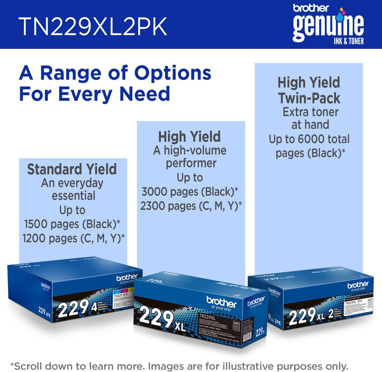 Genuine Tn2294Pk 4-Pack Toner Cartridges Set