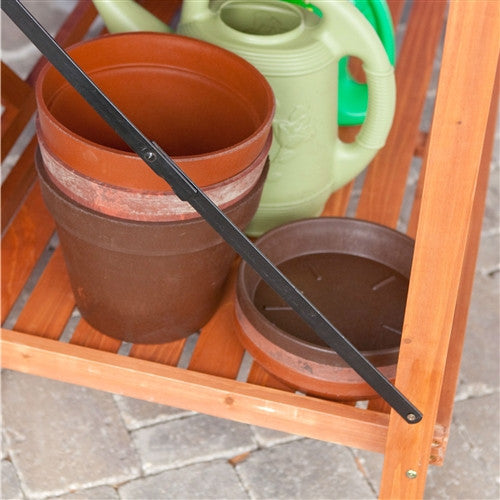 2026 Outdoor Weather Resistant Fir Wood Potting Bench Garden Table with Lattice Back