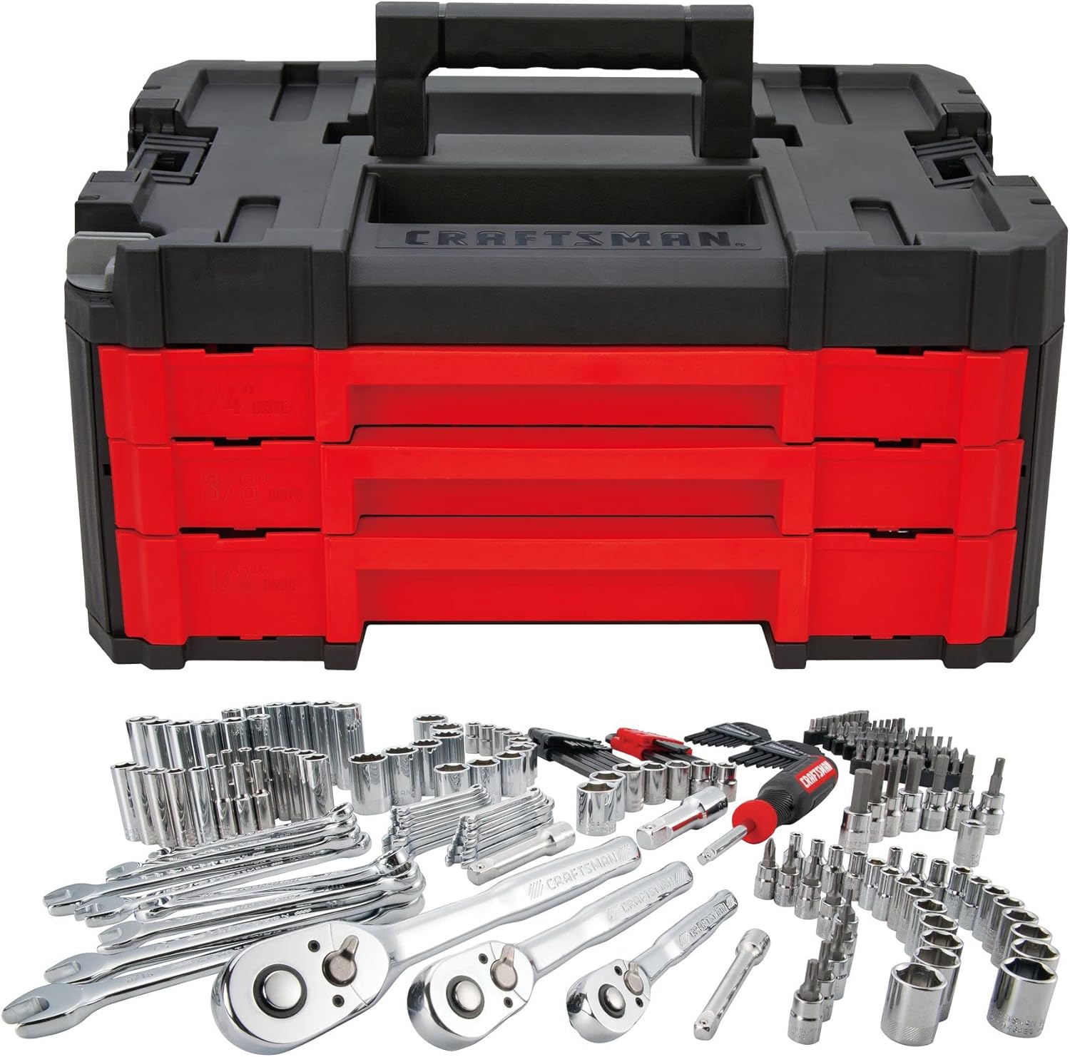 2026 Craftsman 262-Piece Mechanic Tool Set, Master Socket Set with 3-Drawer VERSASTACK Tool Box, SAE/Metric Set (CMMT45309)