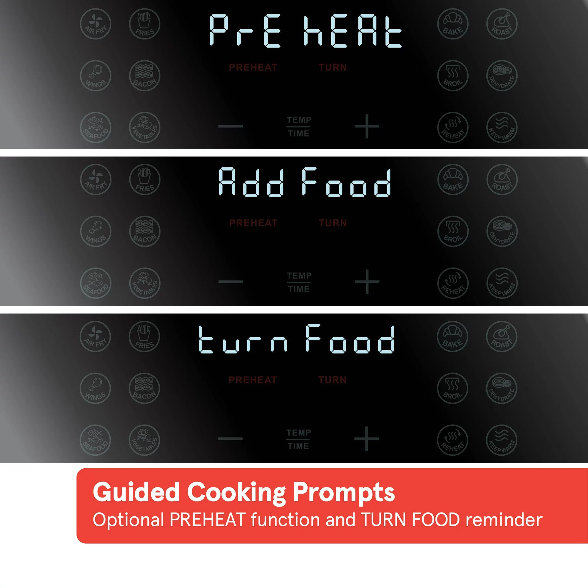 Gourmia 7-Qt Digital Air Fryer with Guided Cooking, Easy Clean, Stainless Steel