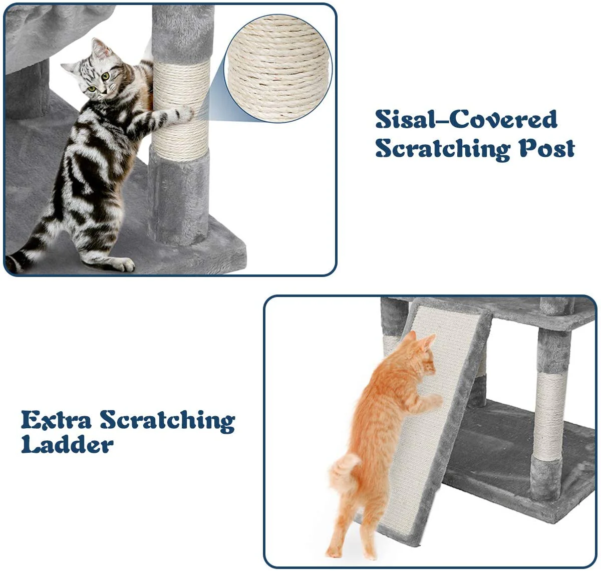 67-Inch Cat Tree Kitty Condo Ladder Playhouse