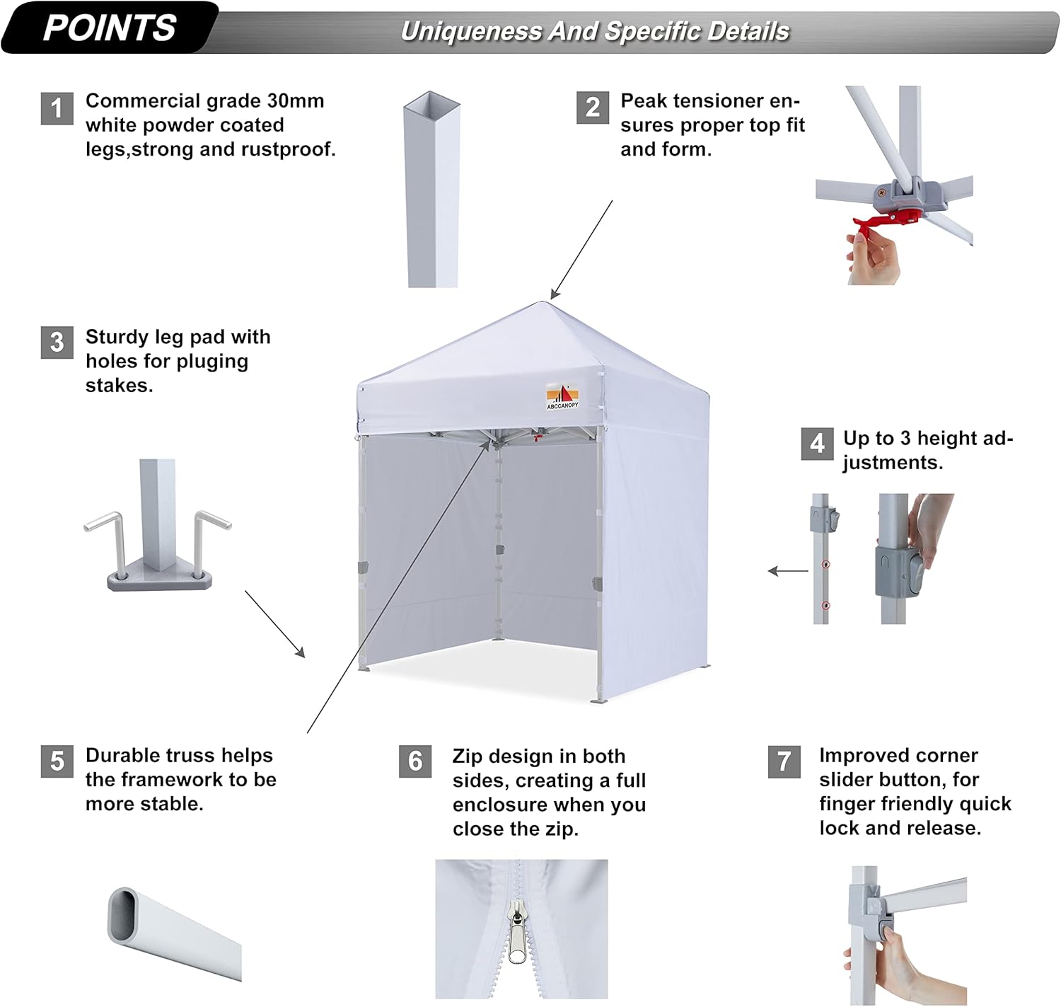 Easy Pop Up Canopy Tent 10×10 with Sidewalls