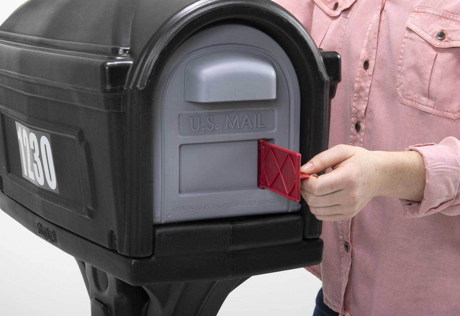2026 Simplay3 Dig Free Easy Up Classic Black Plastic Mailbox