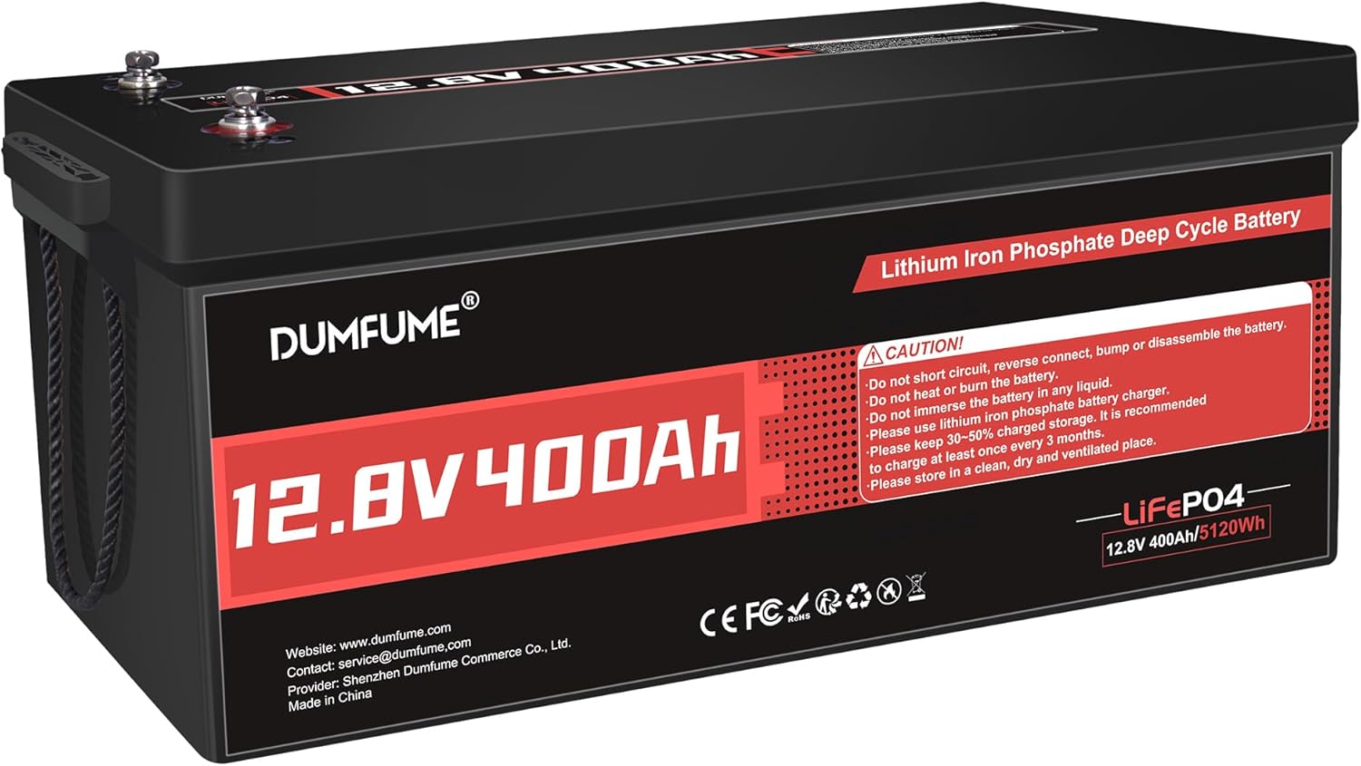 12V 300Ah Lithium LiFePO4 Battery with 200A BMS