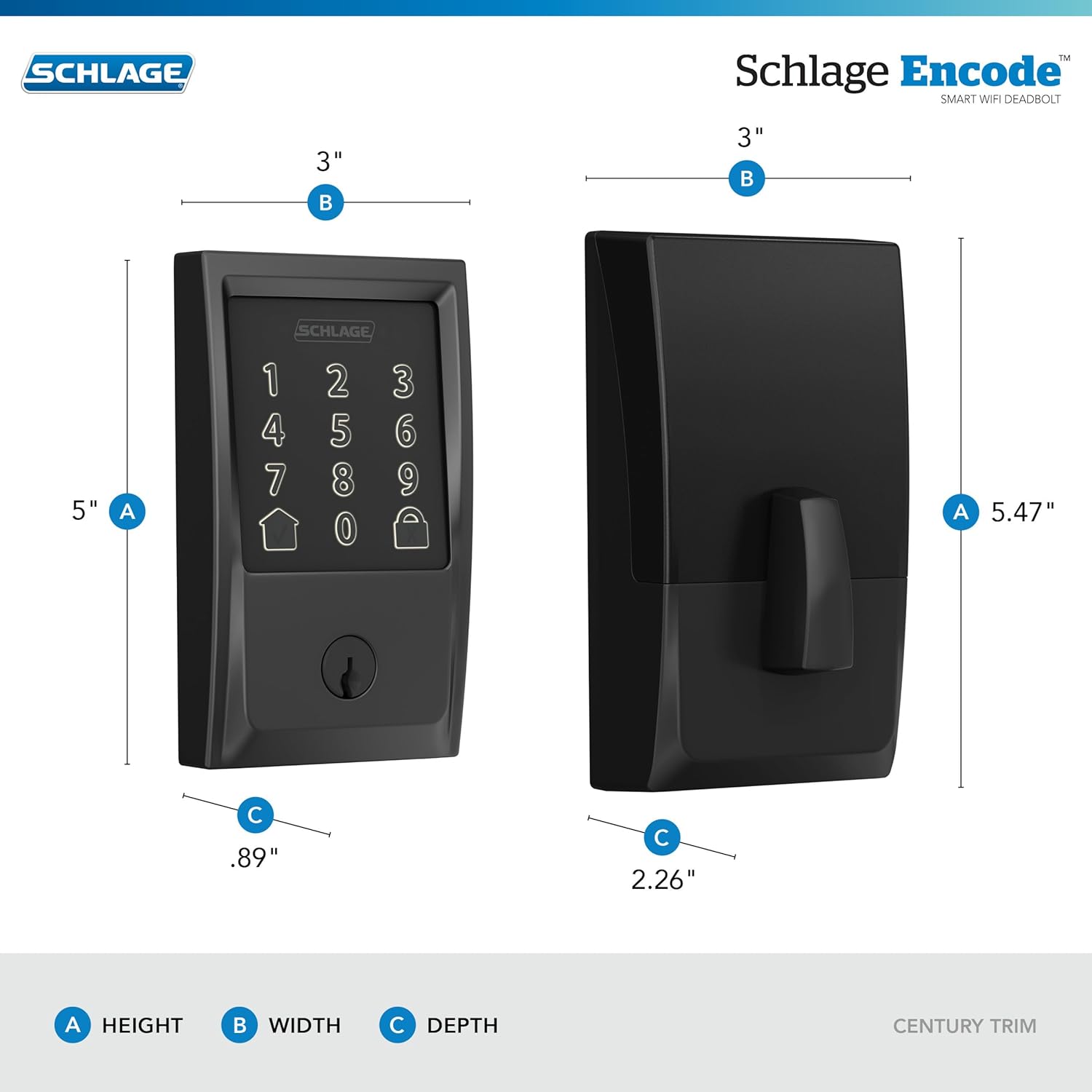 Encode Smart Wifi Deadbolt Lock – Keyless Entry
