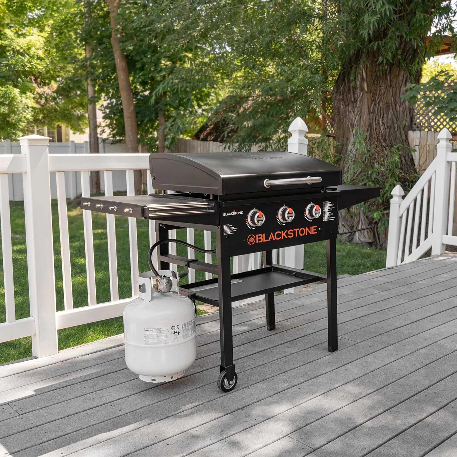 2026 28 Inch Blackstone Griddle 2080 with Hood XL Griddle Original 3-Burner Outdoor Flat Top Grill, with Blackstone Griddle Accessories, Seasoning, and Wholesalehome Gloves and Cloth