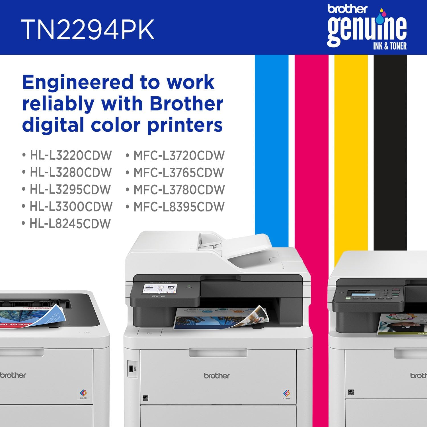 Genuine Tn2294Pk 4-Pack Toner Cartridges Set