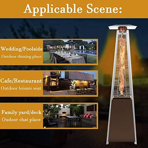 2026 2-Sets Pyramid Outdoor Heater Standing, 42,000 Btu Tower Patio Heaters Propane