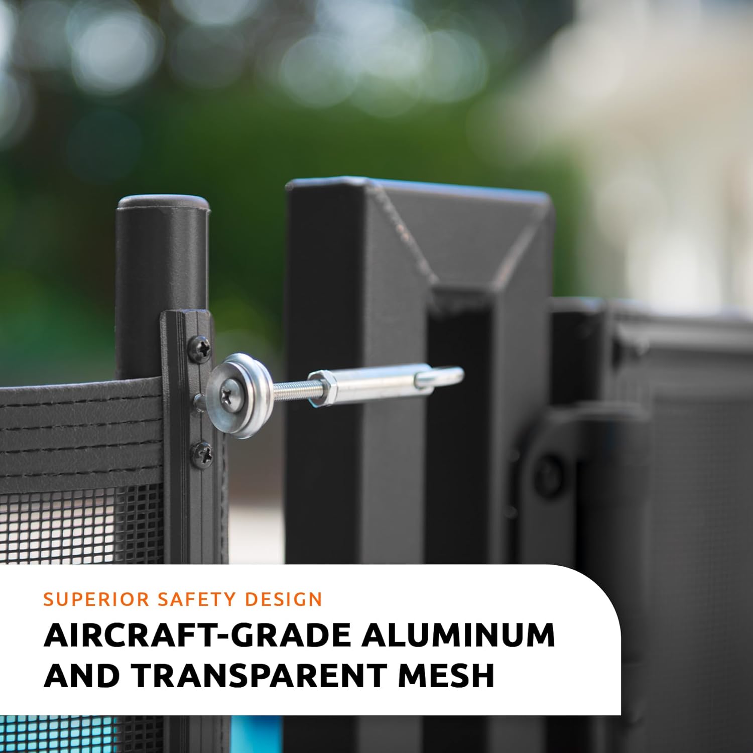 Pool Fence DIY Self-Closing Gate Kit – Black