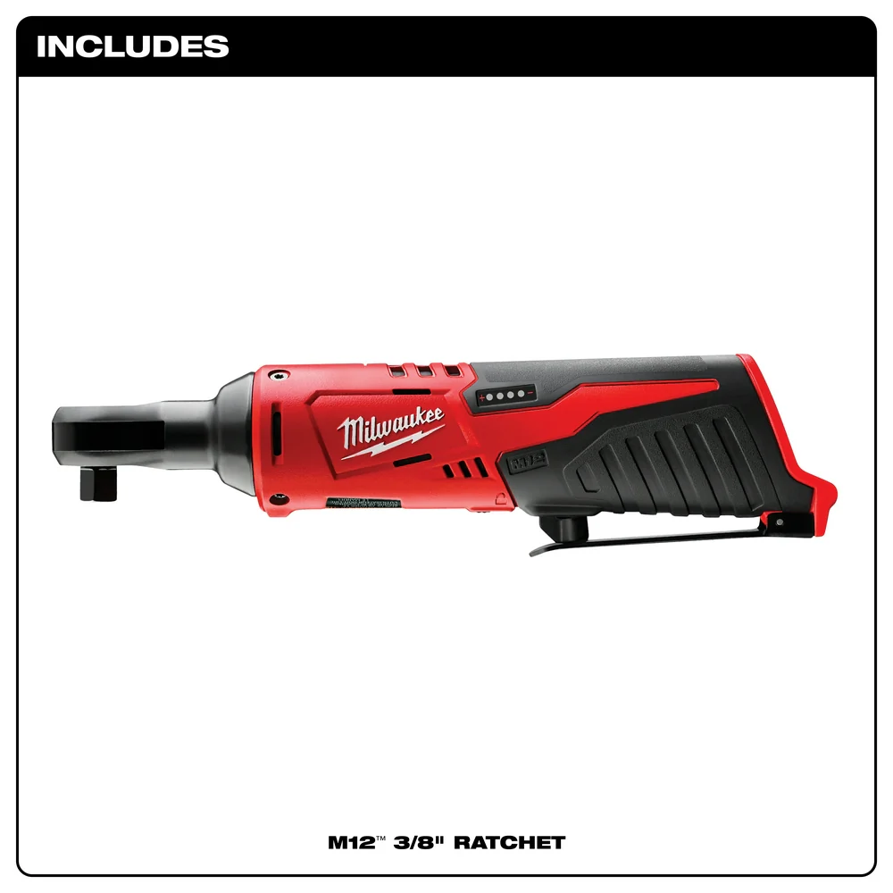 2026 Milwaukee 2457-20 M12 12V 3/8-Inch Ratchet - Bare Tool
